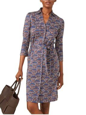 J. Mclaughlin NWOT Lawrence Shift Dress Geometric Pattern Belted Career Size XS